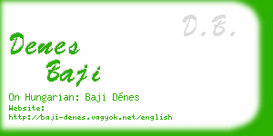 denes baji business card