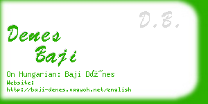 denes baji business card